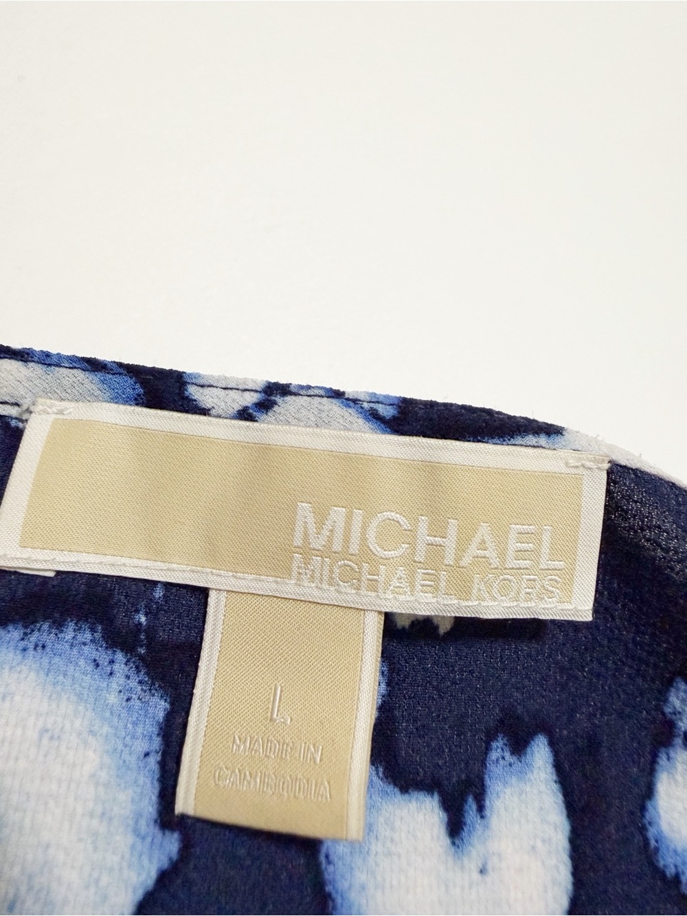 Michael Kors Abstract Tie Dye Asymmetric Hem Midi Dress - Picture 11 of 13